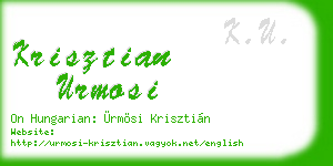krisztian urmosi business card