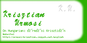 krisztian urmosi business card